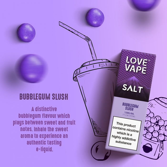 Love Vape Nic Salt - Bubblegum Slush (10ml)