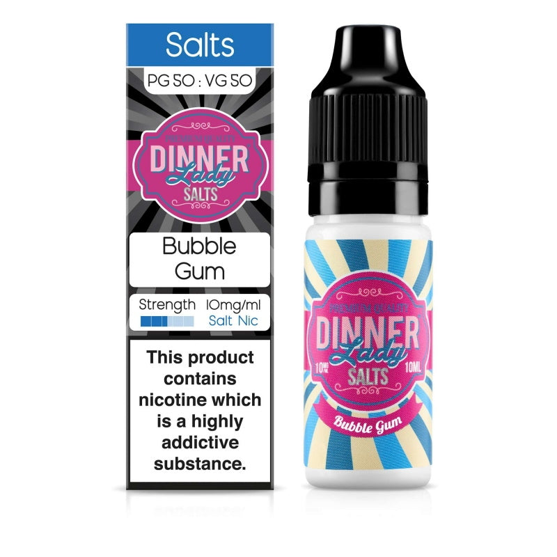 Dinner Lady Sweets Range - Bubblegum (10ml Nic Salts)