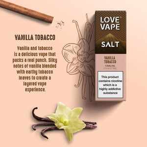 Love Vape Nic Salt - Vanilla Tobacco (10ml)